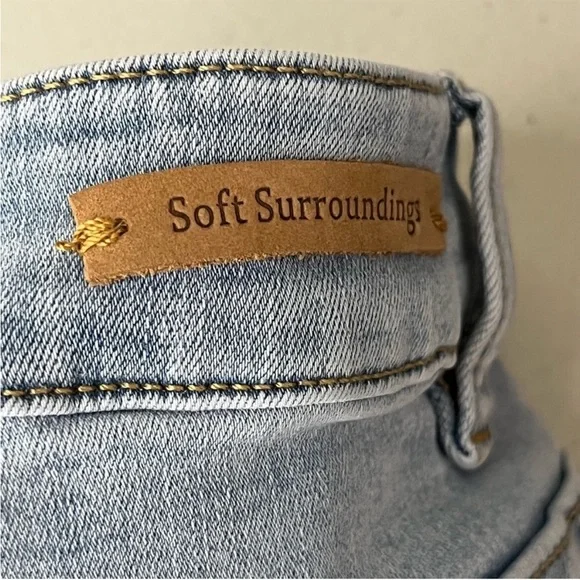 SOFT SURROUNDINGS NWT SUPREMELY SOFT HIGH RISE SKINNY SOFT DENIM JEANS AMARYLLIS - Picture 9 of 11